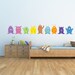 Cute Monster Art Childrens Wall Decals - 9 Piece Monster Art Decal Childrens Decor - Childrens Wall Art Nursery Art