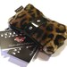 Leopard Coin Purse, Faux Fur and Your Choice of Vinyl, Rockabilly, Retro - MADE TO ORDER