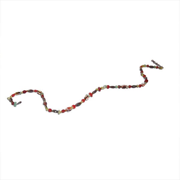 Multi Colored Glass and Stone Necklace