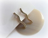 Wave silver Studs sterling silver small earrings-Sale
