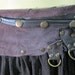 RESERVED..vintage inspired bohemian chocolate leather mini skirt belt/tutu with stud detail....