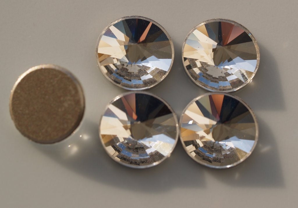 5 pcs Swarovski Rhinestones Flat Back Crystal Clear 10 mm S2006