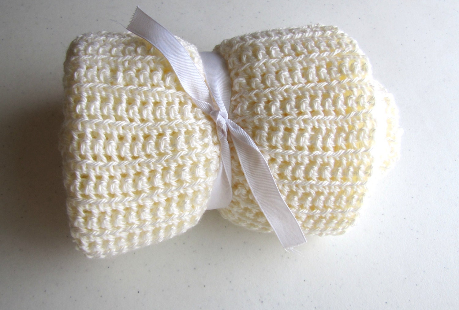 Cream Baby Crocheted Blanket