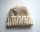 Cream Knit Hat