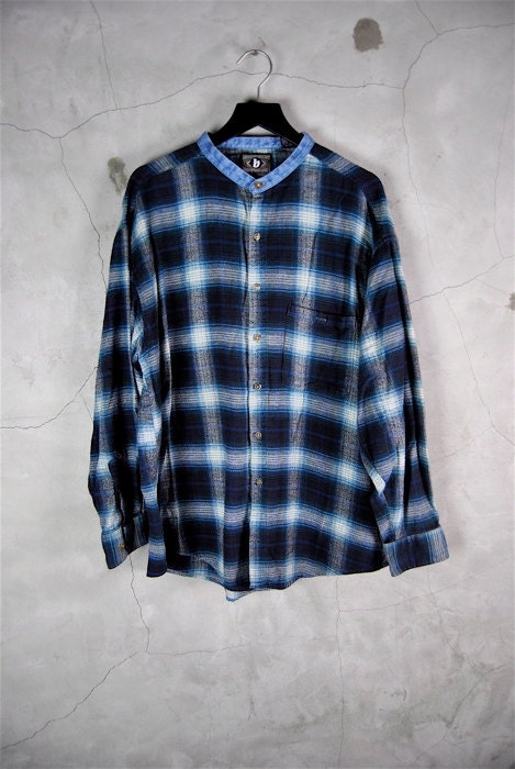 mens vintage shirt, 1990's GRUNGE PLAID flannel long sleeve button down, large