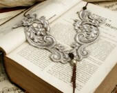 lace collar necklace -AVA- (gray)