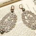 lace earrings -CANDICE- silver gray