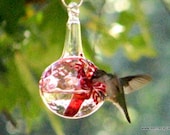 The Kennedy Style Hummingbird Feeder, The Original One Piece Drip-less Hummingbird Feeder/ Gold Hobnail