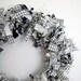 SALE - Black and White Wreath - Shades of Gray