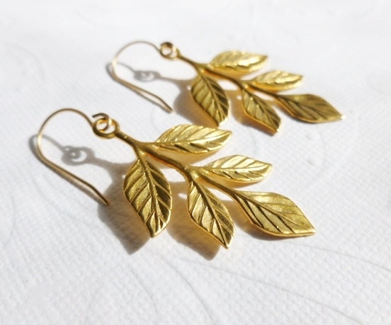 Gold Leaf Earrings