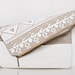Triangle Printed Leather Pouch white No. ZP-601