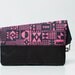 SALE Geometric Pattern Leather Pouch neon pink Dark No. ZP-302