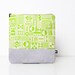 Geometric Pattern Leather Pouch neon lemon No. ZP-303