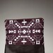 Tribal Pattern Printed Leather Pouch Plum No. ZP-101