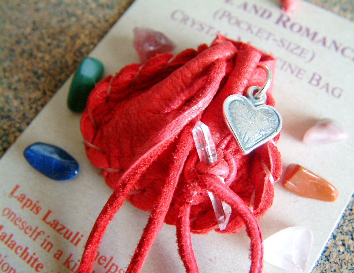 Love and Romance pocket-size Crystal Medicine Bag