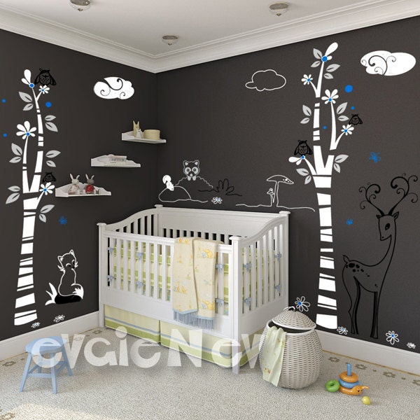 Nursery Wall Decals NEW item DISCOUNTED price - Delicate Woodland for Nursery - PLDW020L