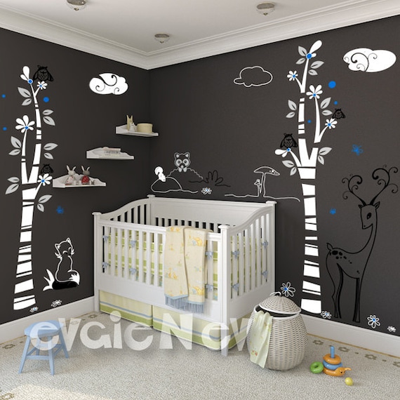 Nursery Wall Decals NEW item DISCOUNTED price - Delicate Woodland for Nursery - PLDW020L