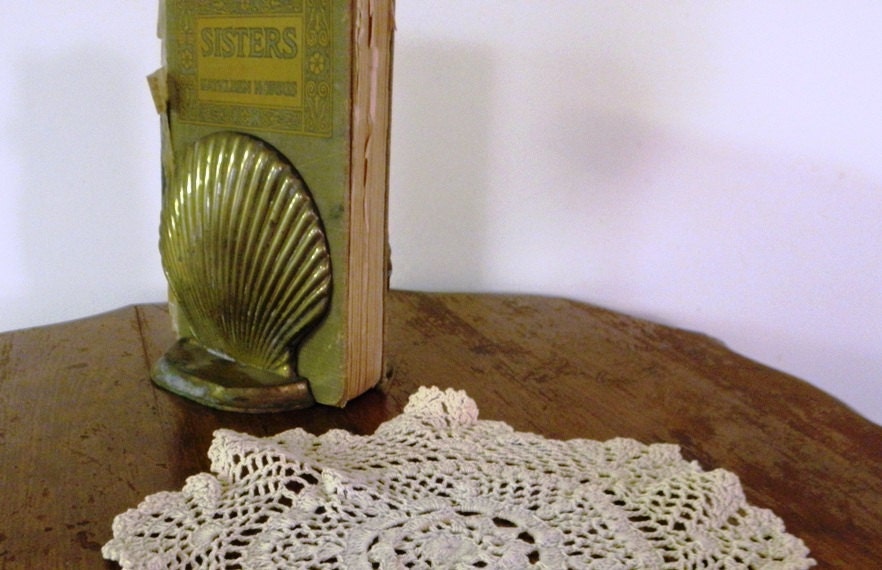 Vintage Bookends Brass Shells