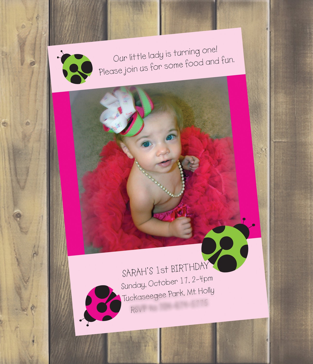 Little Ladybug Invite - Printable PDF