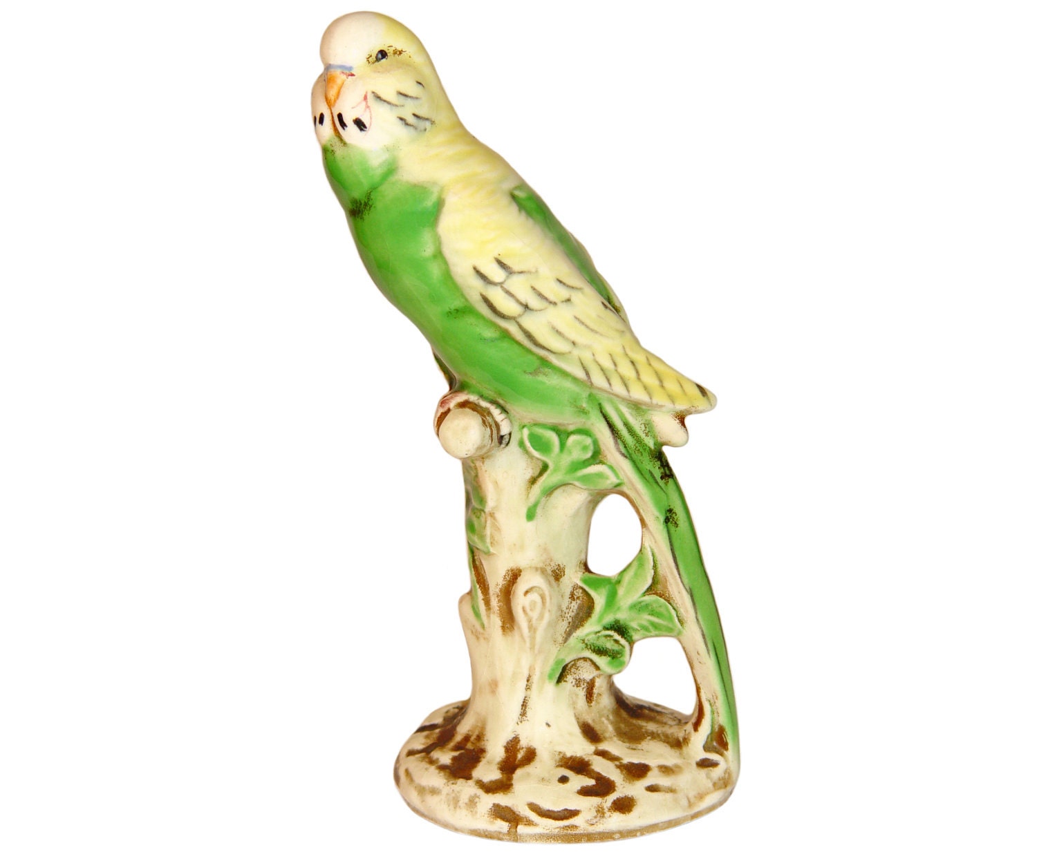 Ceramic Parakeet, Mid Century, Kelvin's, Made in Japan, 1950s
