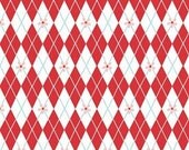 Riley Blake Fabric - Sugar & Spice - Red Argyle