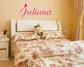 Wall Decal Personalized Name with little bird