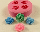 Rose Cabochon Flexible Silicone Mold/Mould (13mm) for Crafts, Jewelry, fondant, chocolate, resin, pmc,  polymer clay) (222)