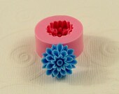 Flower Mold Chrysanthemum MUM Cabochon Flexible Silicone Mold/Mould (15mm) resin, Utee,  pmc, polymer clay (213)