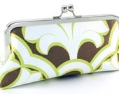 Taupe Scroll Clutch Handbag by Bagboy