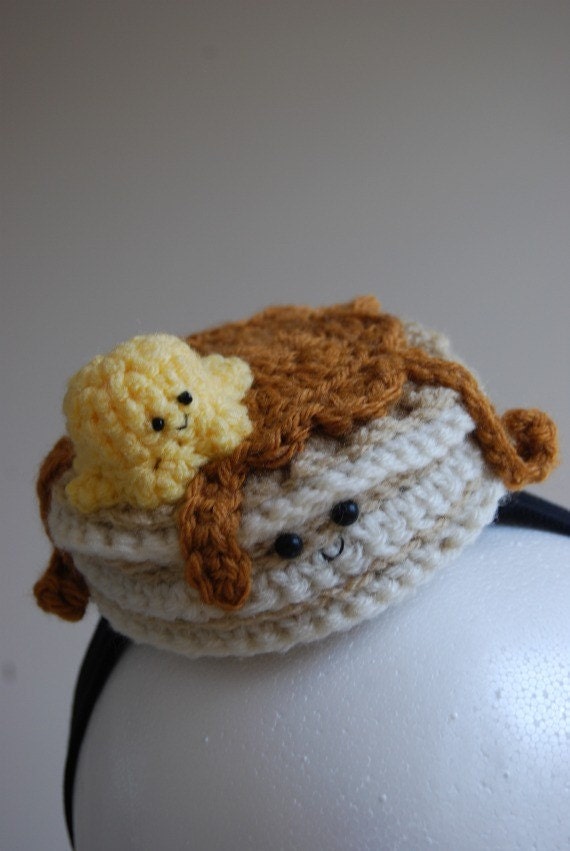 pancake plush headband-fascinator