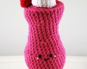 crochet strawberry daiquiri -amigurumi cocktail