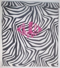 Personalized IPad, Netbook, touchpad case made of zebra print fabric.