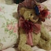 SALE.......Beautiful  Large  Victorian    Collectible Teddy Bear           Hat   Roses              So  Paris