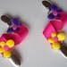 Yellow Purple Butterflys and Pink Ribbon MITTENS