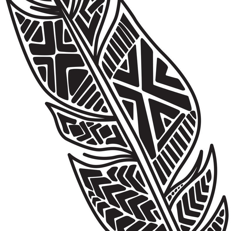 Tribal Feather Illustration Print