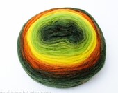 Self Striping Chunky Wool Pencil Roving, Excellent Quality Roving for knitting, crocheting, spinning or felting, FREE SHIPPING WORLDWIDE