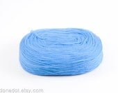 Thin Wool Pencil Roving / Pre-Yarn, Spinning, Felting or Knitting Fiber, Light Blue FREE SHIPPING