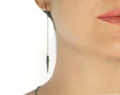 Pointy. Gunmetal spike earrings. Long and sharp (sharp-looking, not literally sharp.) - GojoDesign Pointy. Gunmetal spike earrings. Long and sharp (sharp-looking, not literally sharp.) - GojoDesign