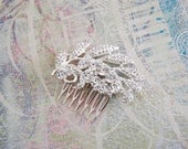 Grecian Leaf Crystal Hair Comb : F038 ready to ship