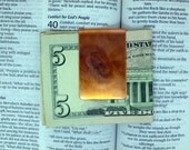 Handmade and Torch Oxidized Copper Money Clip - Mens - For Men