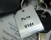 Hand Stamped Aluminum Keychain - Pura Vida