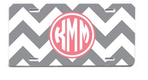 Personalized License Plate with Monogram- Car Tag- Sweet Sixteen Gift