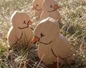 Wood Toy Chick - Maple natural wooden toddler toys or springtime decoration