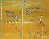 Cook Lake, Prismacolor pencil and acrylic on paper