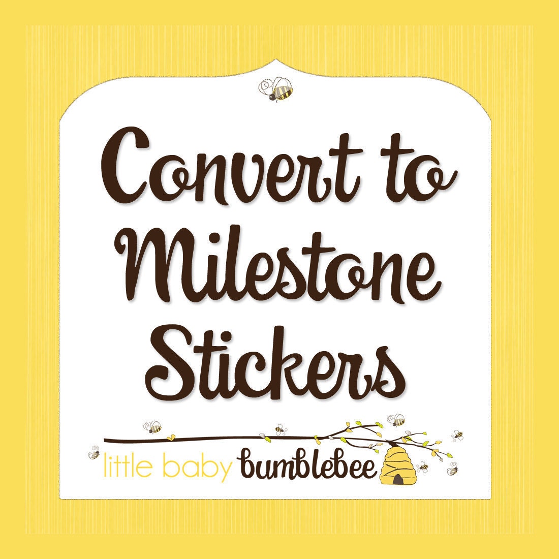 Baby Milestone Onesie Stickers - Convert Any Onesie Sticker to a My Firsts Milestone Sticker - Great Photo Prop