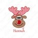 Christmas Shirt DIY Iron On Transfer for Girls - Custom Personalized Name Reindeer