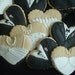 Wedding Cookies - Bride and Groom Heart cookies - 1 dozen