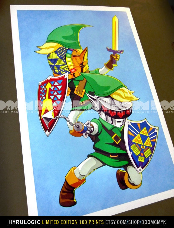 Limited Edition HYRULOGIC fan art mash up poster 100 prints