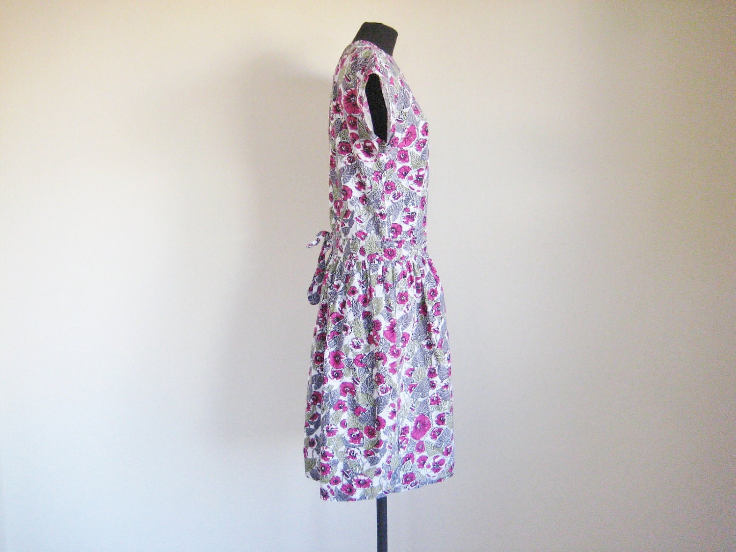 Vintage 50's Novelty Print Cotton Dress
