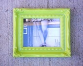 Picture Frame Lime Green Vintage Style Picture Photo Frame - Great Wedding TABLE NUMBERS Place Cards Name Cards or Party Decor